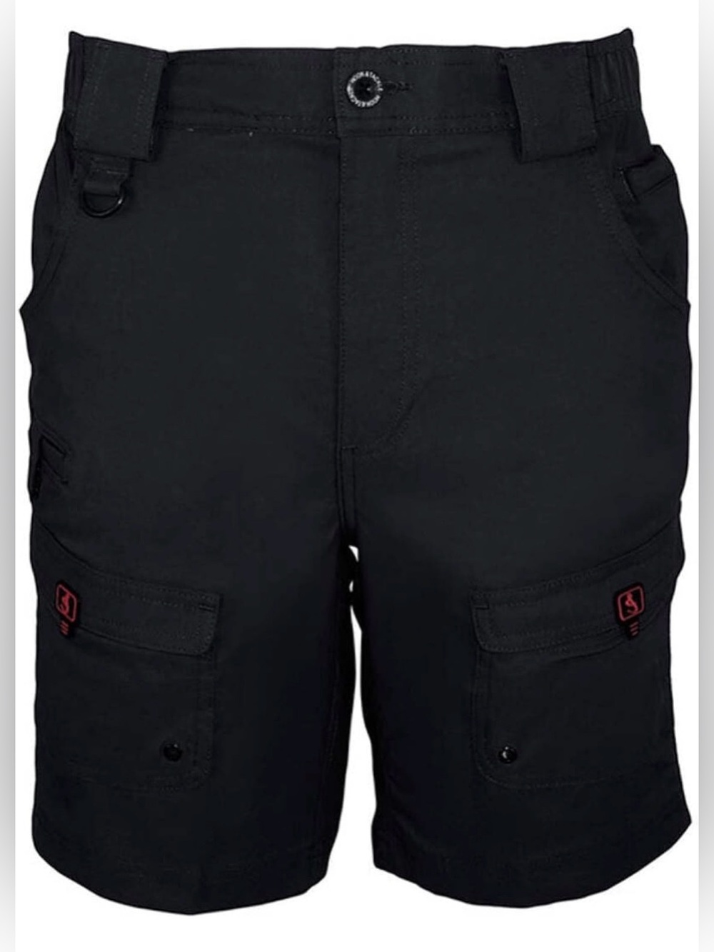 Hook & Tackle Barrier Reef Fishing Black Cargo Shorts with Utility Pockets